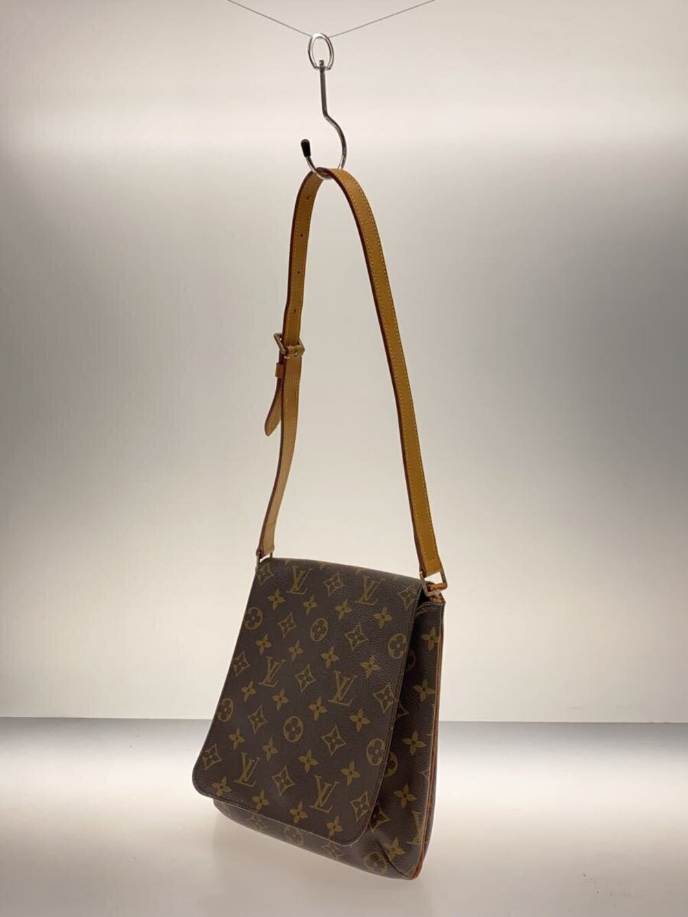 Louis Vuitton Brown Bag Musette Canvas Salsa Monogram Shoulder Long Brown
